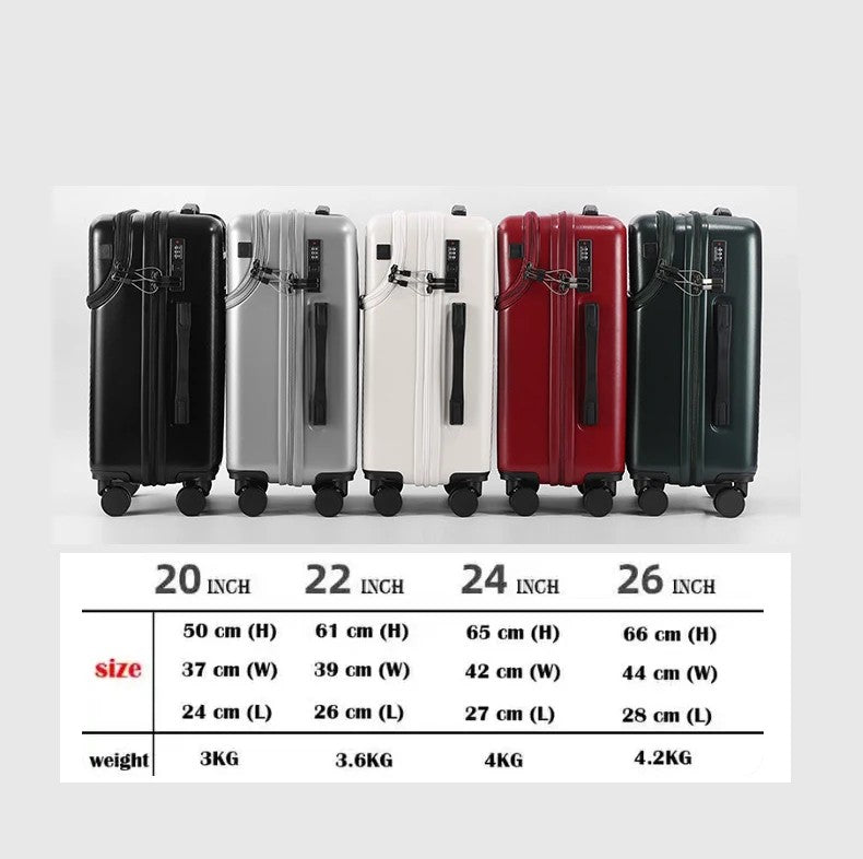 《背包》24吋 前開行李箱 杯架行李箱 行李箱 旅行箱 旅行包 (現貨)