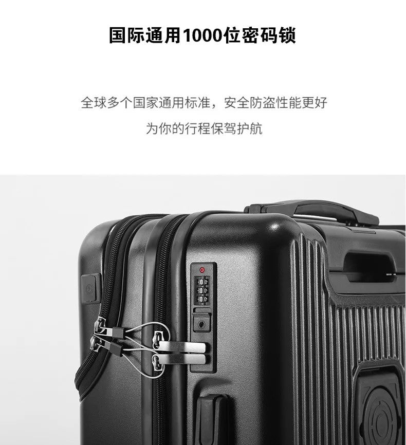 《背包》24吋 前開行李箱 杯架行李箱 行李箱 旅行箱 旅行包 (現貨)